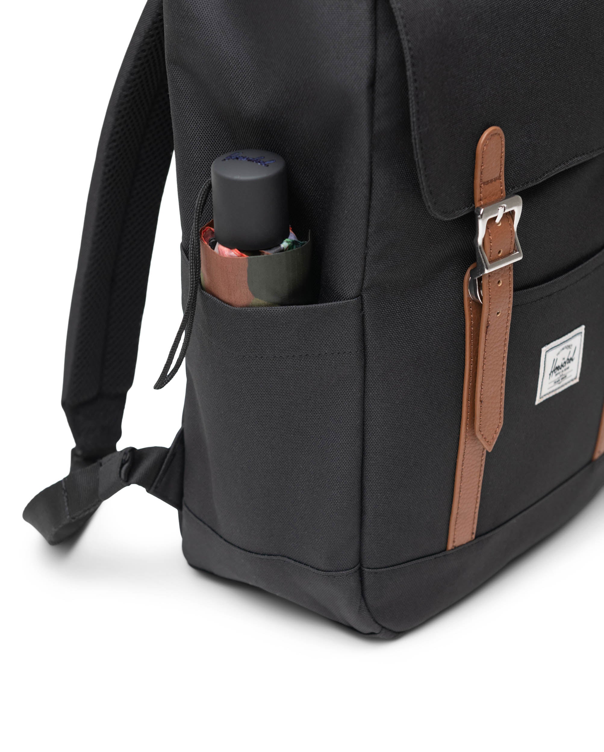 Herschel Retreat small backpack side pocket detail