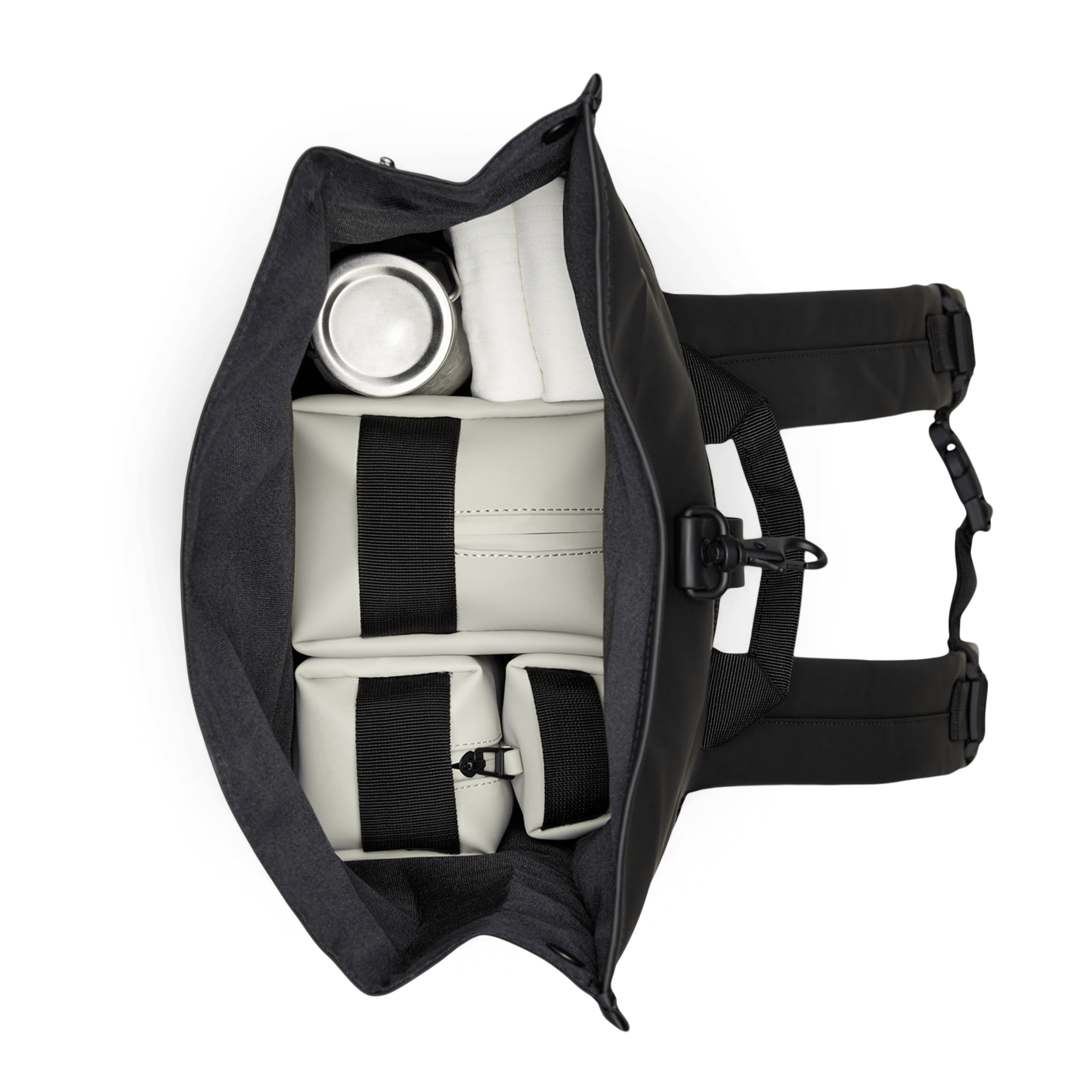 RAINS Rolltop Backpack W3 top down view