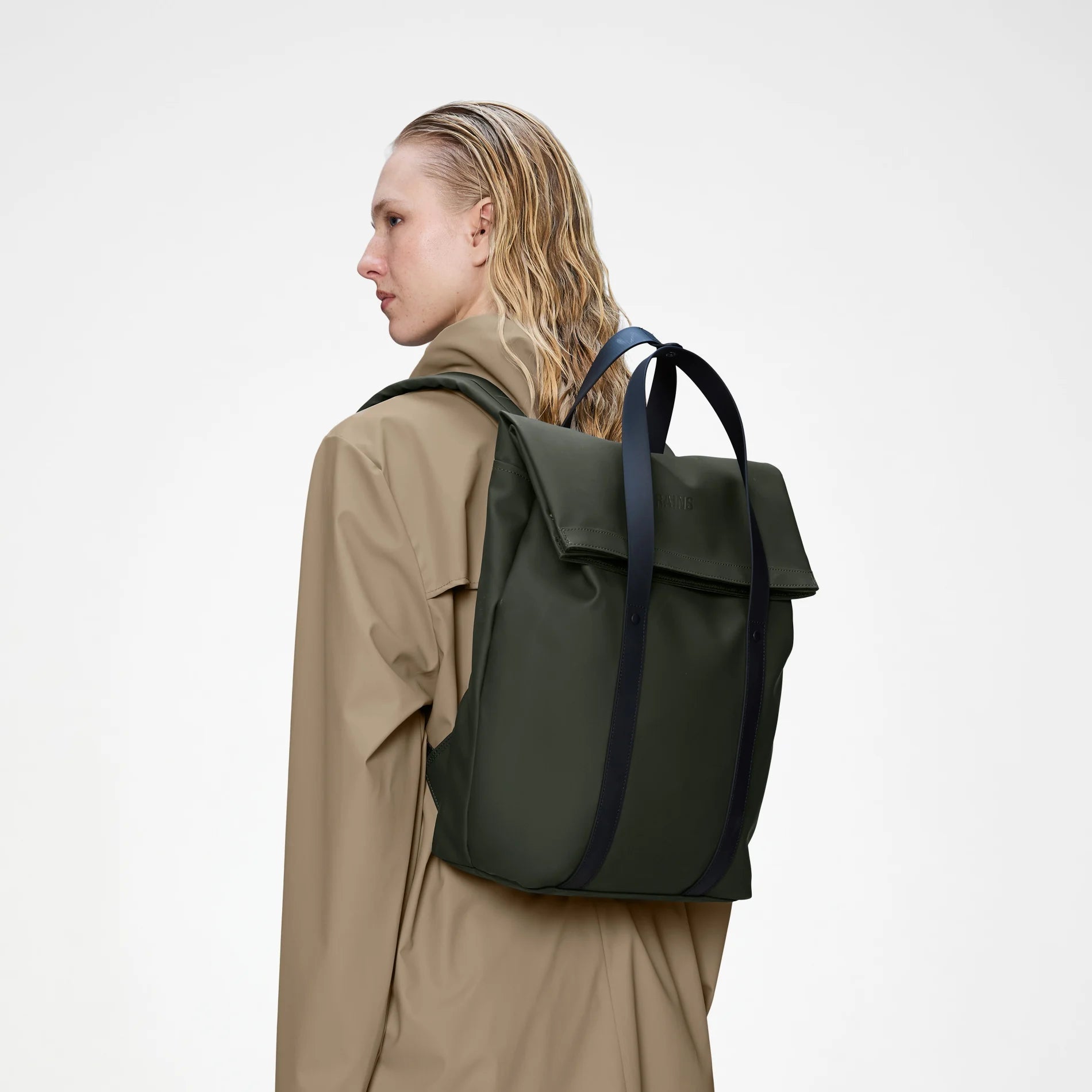 RAINS 2-Way Tote on body