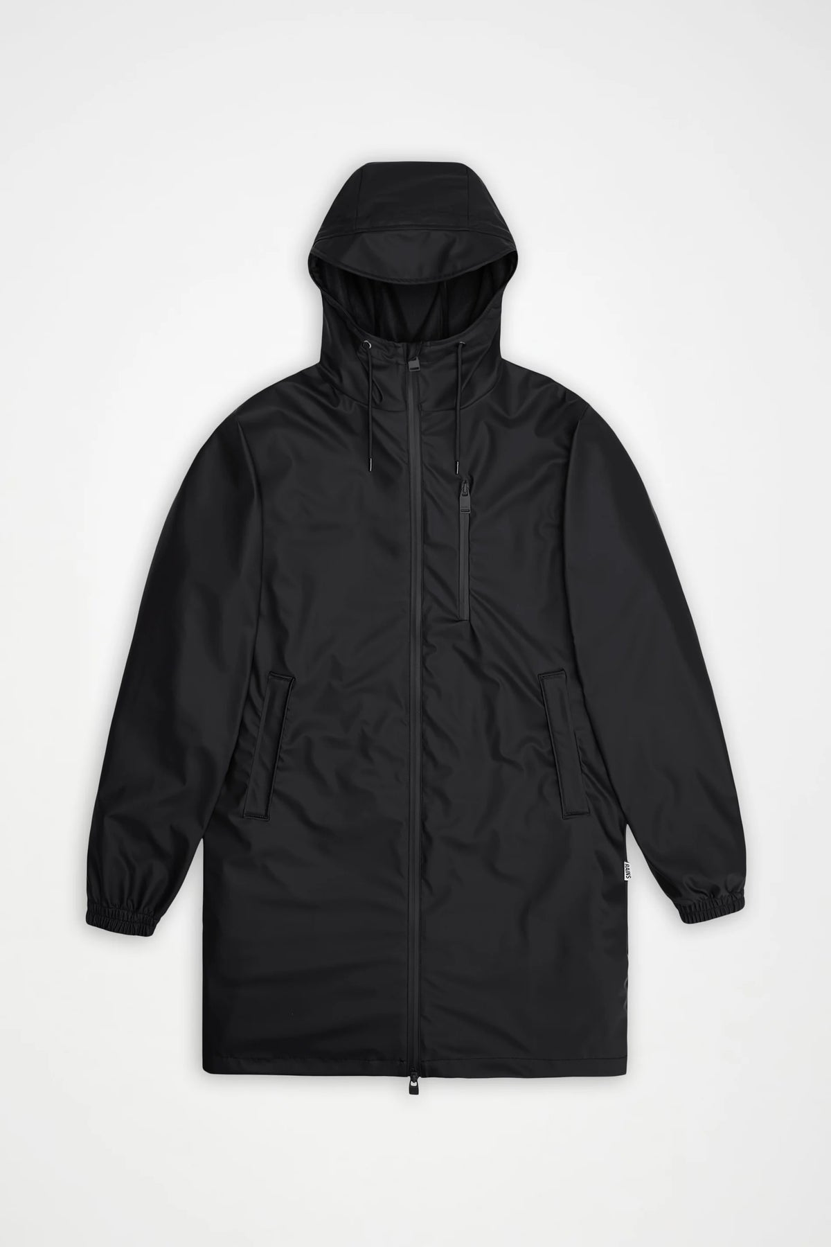 RAINS Long Storm Breaker W3 Waterproof Jacket – Black