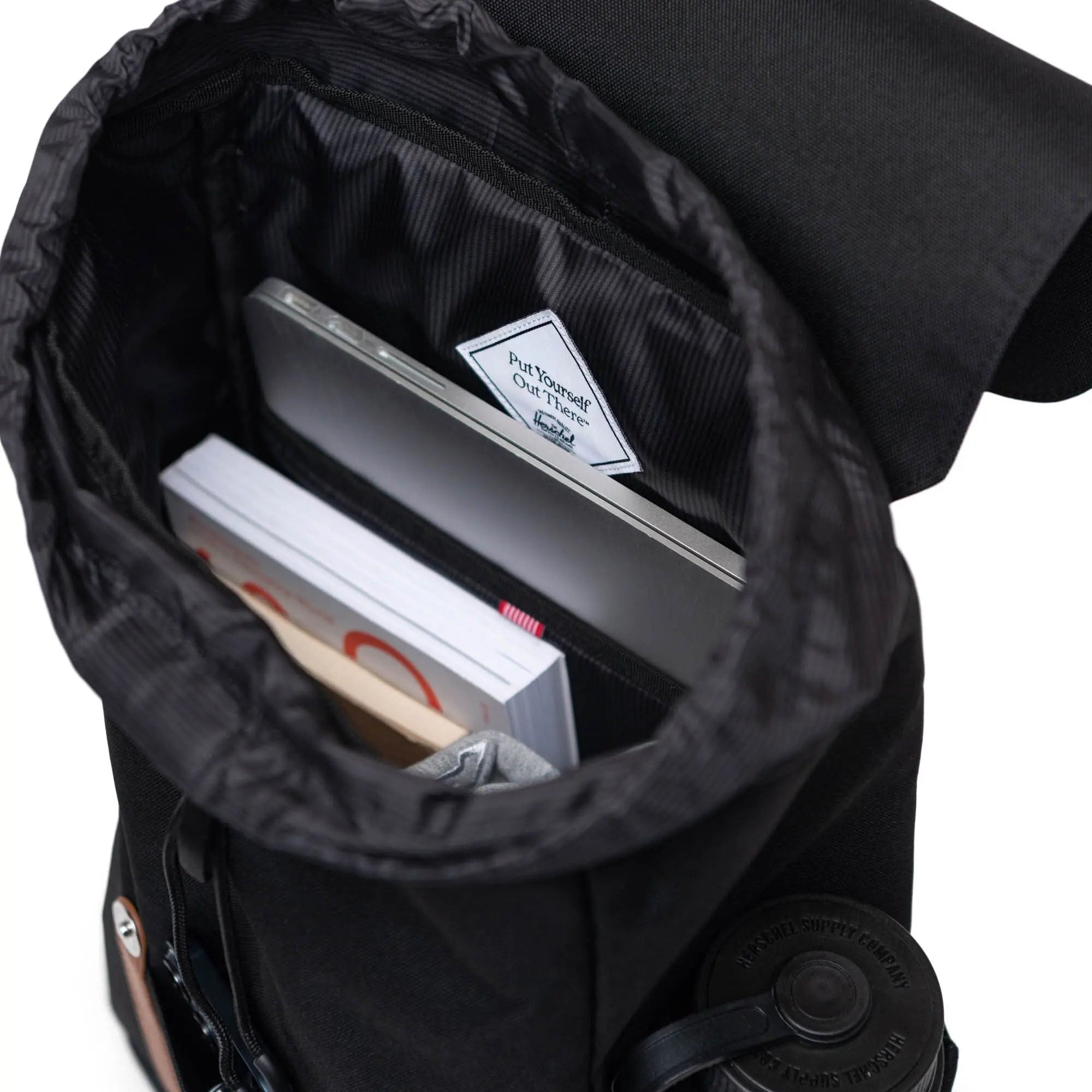 Herschel Retreat small backpack laptop sleeve detail
