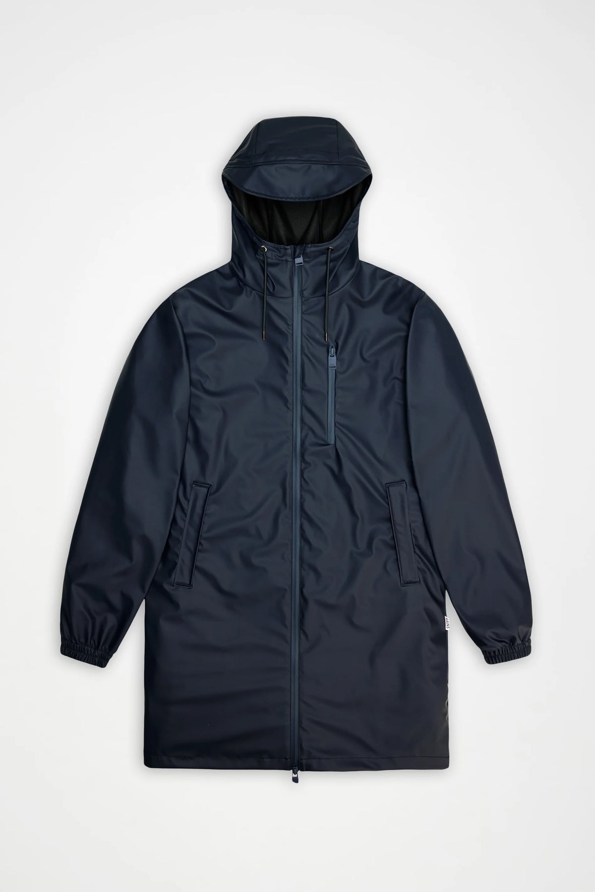 RAINS Long Storm Breaker W3 Waterproof Jacket – Navy